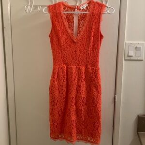 Aritzia Babaton coral lace dress size :2